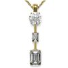 Image 1 : 1.75 ctw Emerald Cut Diamond Designer Necklace 18K Yellow Gold