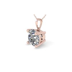 2 ctw Certified VS/SI Diamond Necklace 14K Rose Gold