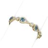 Image 2 : 11.37 ctw Intense Blue Diamond Bracelet 18K Yellow Gold