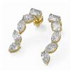 Image 1 : 2.7 ctw Mix Cut Diamonds Designer Earrings 18K Yellow Gold