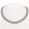 Image 1 : 68.97 ctw Morganite & Diamond Victorian Necklace 14K White Gold