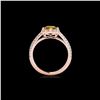 Image 2 : 2.05 ctw Certified SI/I Fancy Intense Yellow Diamond Ring 10K Rose Gold