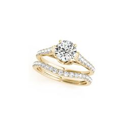 1.79 ctw Certified VS/SI Diamond 2pc Wedding Set 14K Yellow Gold