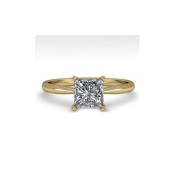 1.03 ctw Princess Cut VS/SI Diamond Engagement Ring 18K Yellow Gold