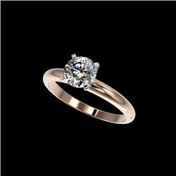 1.25 ctw Certified Quality Diamond Engagement Ring 10K Rose Gold