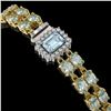 Image 2 : 17.24 ctw Sky Topaz & Diamond Bracelet 14K Yellow Gold