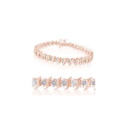 1.0 ctw Certified VS/SI Diamond Bracelet 10K Rose Gold