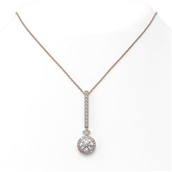 2.25 ctw Diamond Designer Necklace 18K Rose Gold