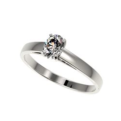 .50 ctw Certified VS/SI Quality Oval Diamond Engagement Ring 10K White Gold