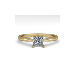 .55 ctw Princess Cut VS/SI Diamond Engagement Ring 18K Yellow Gold