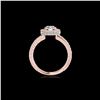 Image 2 : 1.51 ctw Certified Diamond Solitaire Halo Ring 10K Rose Gold