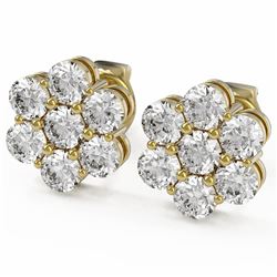 2 ctw Diamond Designer Earrings 18K Yellow Gold