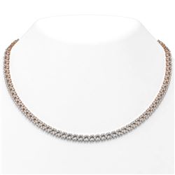 20 ctw Diamond Designer Necklace 18K Rose Gold