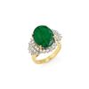 Image 1 : 7.56 ctw Emerald & Diamond Ring 14K Yellow Gold
