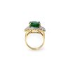 Image 2 : 7.56 ctw Emerald & Diamond Ring 14K Yellow Gold