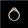Image 2 : 2.15 ctw Certified SI/I Fancy Intense Yellow Diamond Ring 10K Rose Gold