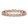 Image 1 : 14.25 ctw Morganite & Diamond Micro Pave Halo Bracelet 10K Rose Gold