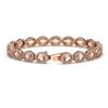 Image 2 : 14.25 ctw Morganite & Diamond Micro Pave Halo Bracelet 10K Rose Gold