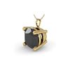 Image 1 : 6.0 ctw Cushion Black Diamond Designer Necklace 18K Yellow Gold