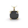 Image 2 : 6.0 ctw Cushion Black Diamond Designer Necklace 18K Yellow Gold