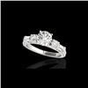 Image 1 : 2.5 ctw Certified Diamond Pave Solitaire Ring 10K White Gold