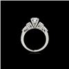Image 2 : 2.5 ctw Certified Diamond Pave Solitaire Ring 10K White Gold
