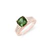 Image 1 : 3.0 ctw Green Tourmaline & Diamond Ring 14K Rose Gold