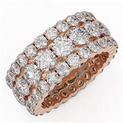 8.2 ctw Diamond Designer Eternity Ring 18K Rose Gold