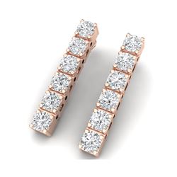 6 ctw Certified SI Diamond Earrings 18K Rose Gold
