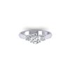 Image 1 : 1.5 ctw Certified VS/SI Diamond Solitaire 3 Stone Ring 18K White Gold