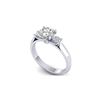 Image 2 : 1.5 ctw Certified VS/SI Diamond Solitaire 3 Stone Ring 18K White Gold