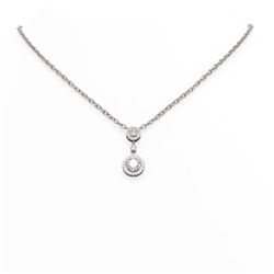 1.61 ctw Diamond Necklace 18K White Gold