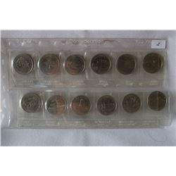 Canada Twenty-five Cent Coins (12)
