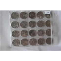 Canada Five Cent Coins (20)