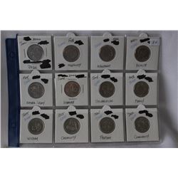 Canada Twenty-five Cent Coins (12)