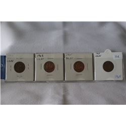 Canada One Cent Coins (4)