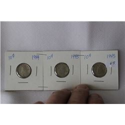 Canada Ten Cent Coins (3)