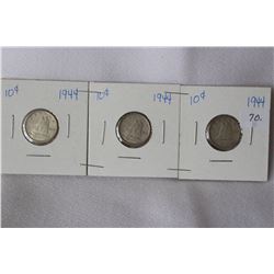 Canada Ten Cent Coins (3)
