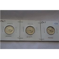 Canada Five Cent Coins (3)