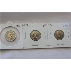 Canada Five Cent Coins (3)