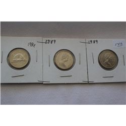 Canada Five Cent Coins (3)