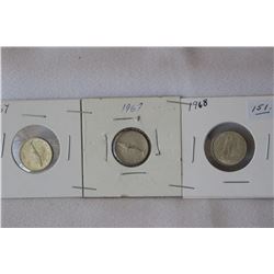 Canada Ten Cent Coins (3)