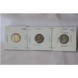 Canada Ten Cent Coins (3)