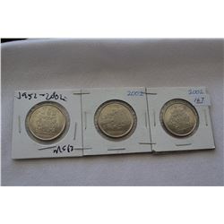 Canada Fifty Cent Coins (3)