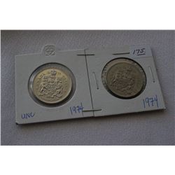 Canada Fifty Cent Coins (2)