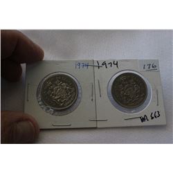 Canada Fifty Cent Coins (2)