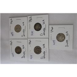 Canada Ten Cent Coins (5)