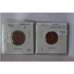 Canada One Cent Coins (2)
