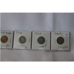 Canada Five Cent Coins (4)