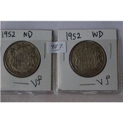 Canada Fifty Cent Coins (2)